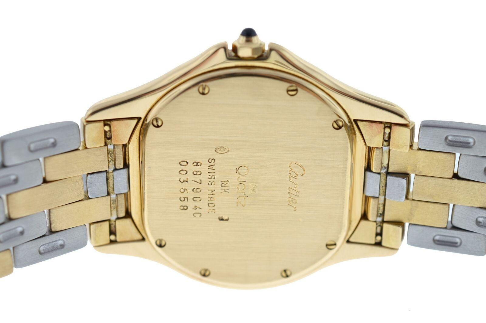 Unisex Cartier Cougar Panthere 887904C Midsize Quartz 18 Karat Gold Watch For Sale 2