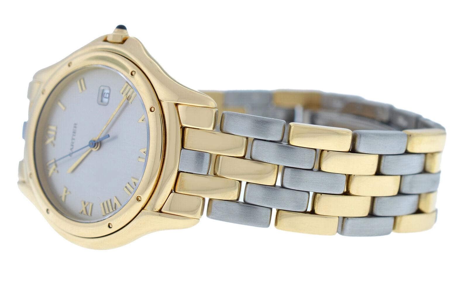 Unisex Cartier Cougar Panthere 887904C Midsize Quartz 18 Karat Gold Watch For Sale 3