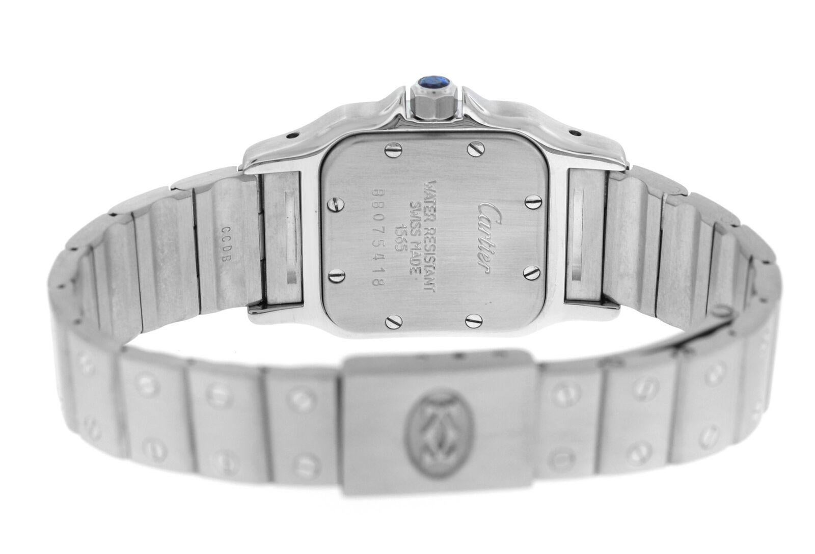Unisex Cartier Santos Galbee 1565 Stainless Steel Quartz Watch For Sale 2