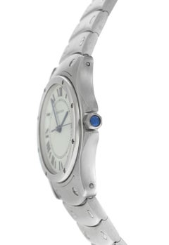 Unisex Cartier Santos Octagon Stainless Steel Quartz Date Watch