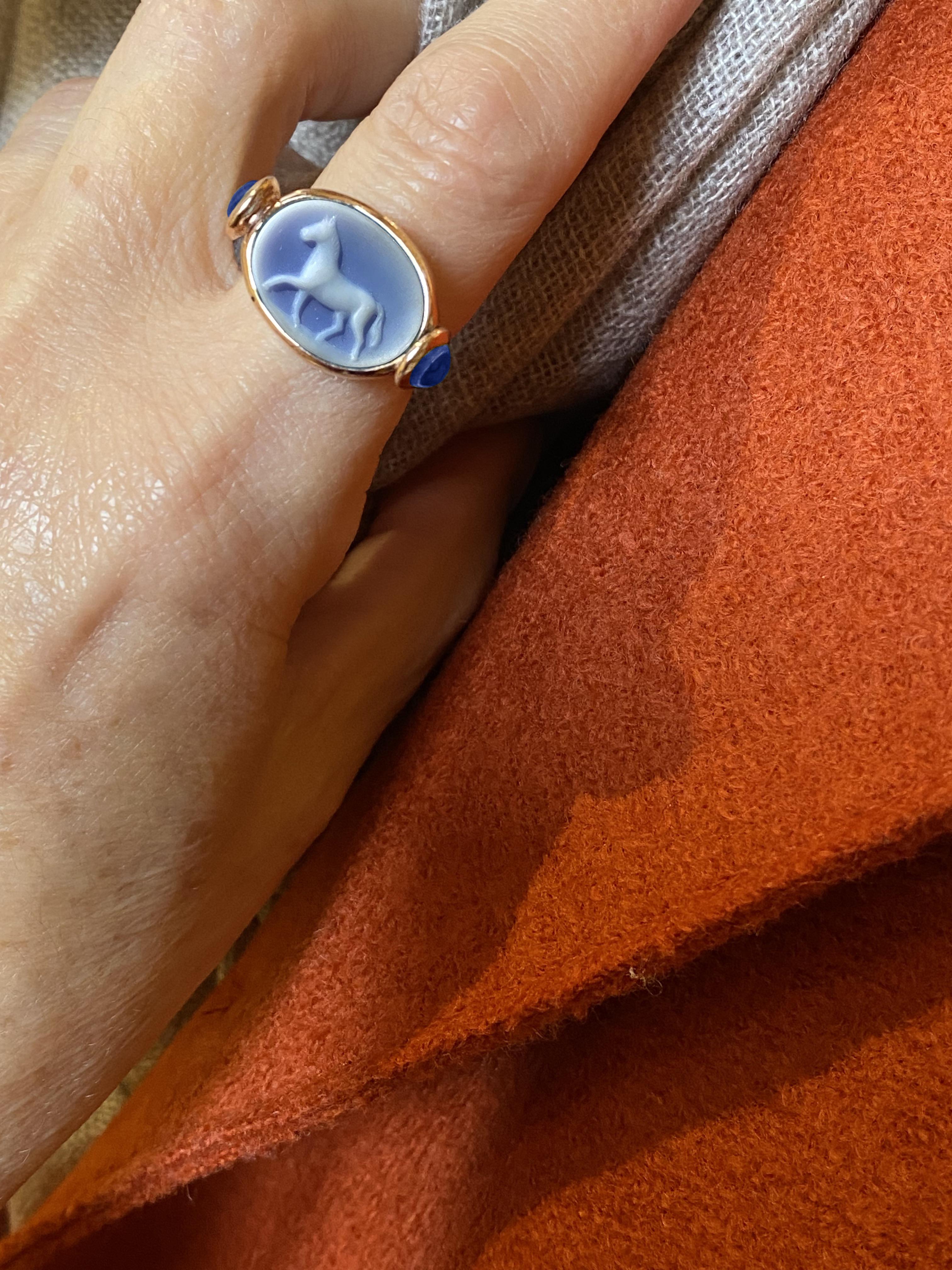 blue agate ring