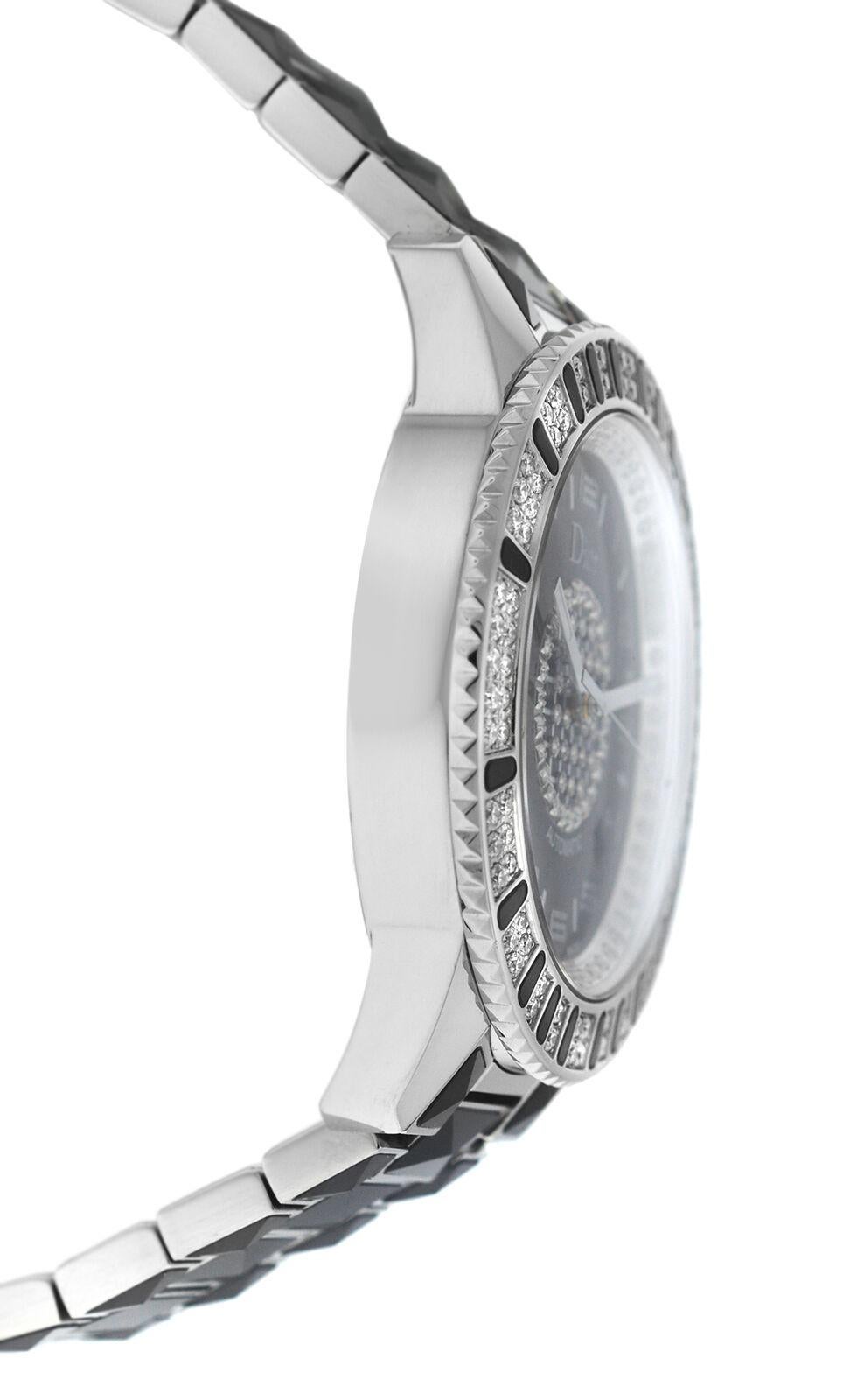 Unisex Christian Dior Christal CD115511M001 Diamond Automatic Watch In Excellent Condition In New York, NY