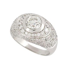Unisex De Beers Round Brilliant Cut Diamond Ring 1.86 Carat GIA Certified