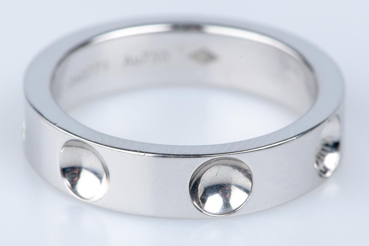 Unisex-Ring aus Effet Creux von Louis Vuitton – 18 Karat Weißgold im Angebot 1