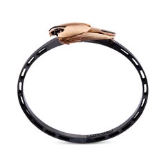 Unisex Falcon Bracelet, 14k Rose Gold with Black Rhodium
