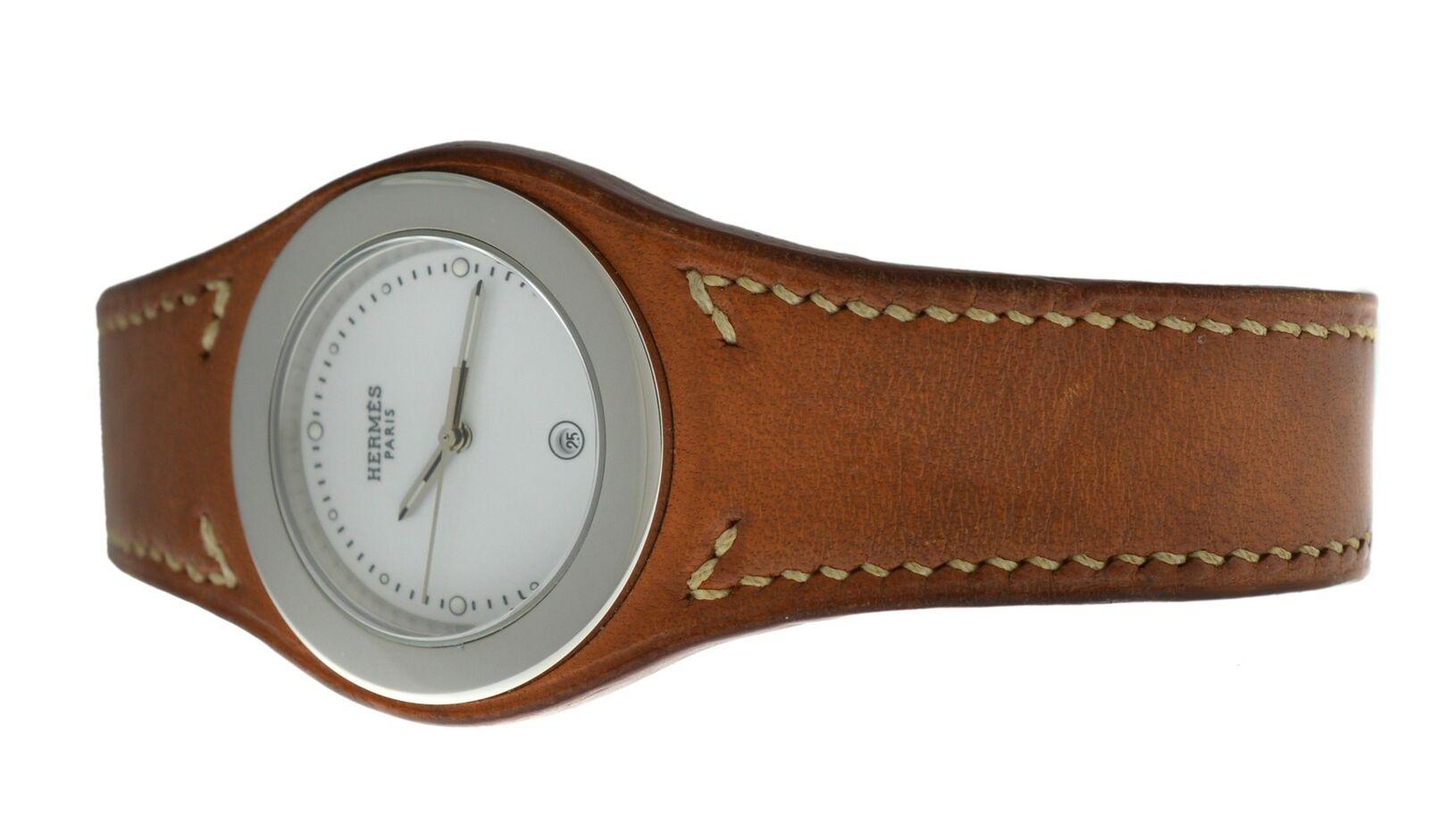 Unisex Hermes Harnais HA3.410 Stainless Steel Quartz Watch For Sale 3