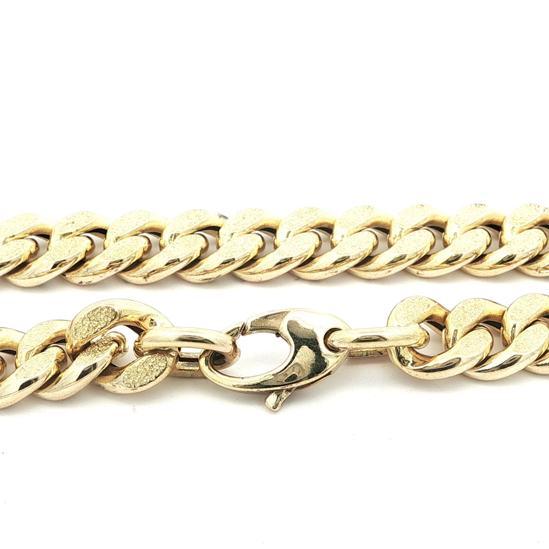 Collier cubain réversible en or 10k unisexe 22
