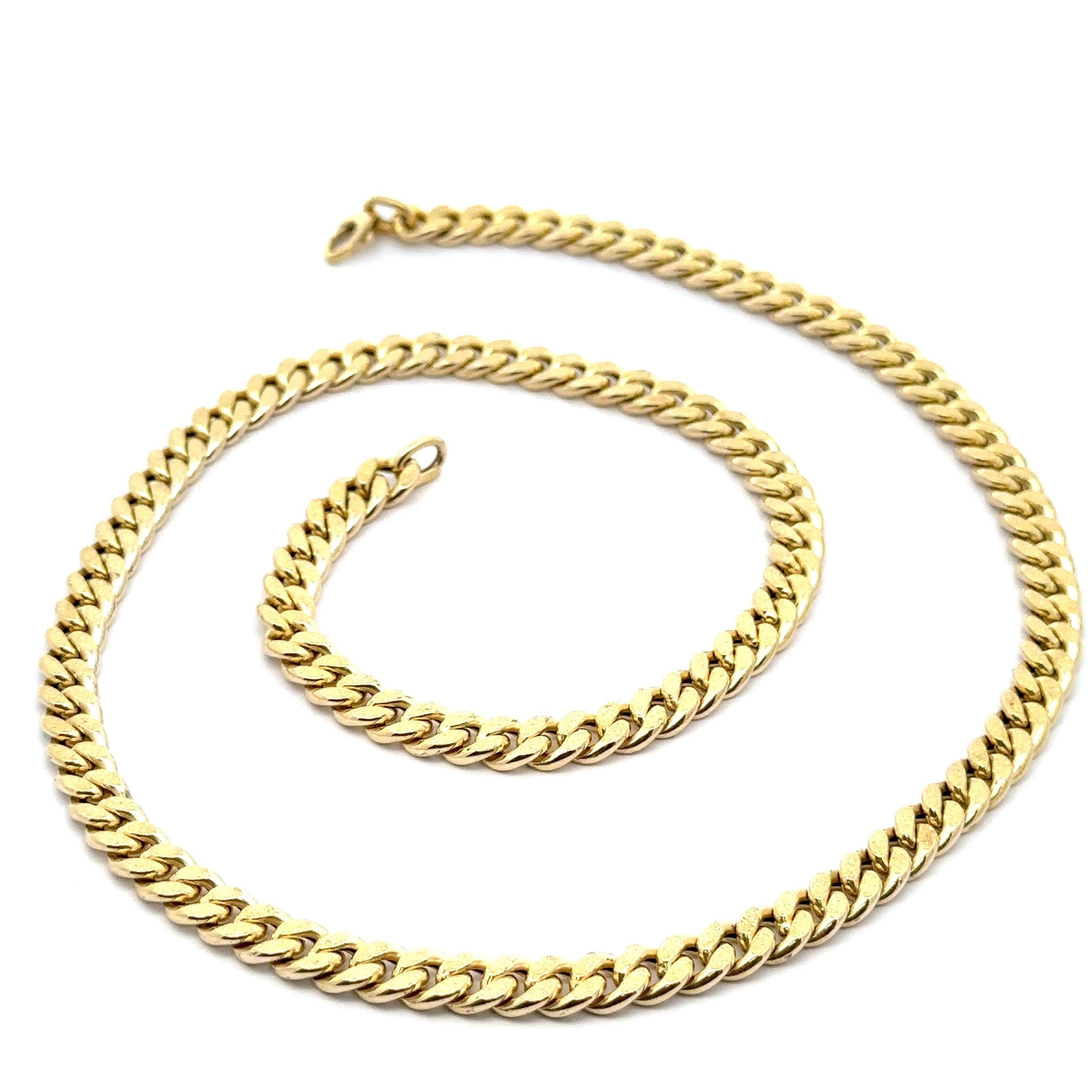 Collier cubain réversible en or 10k unisexe 22