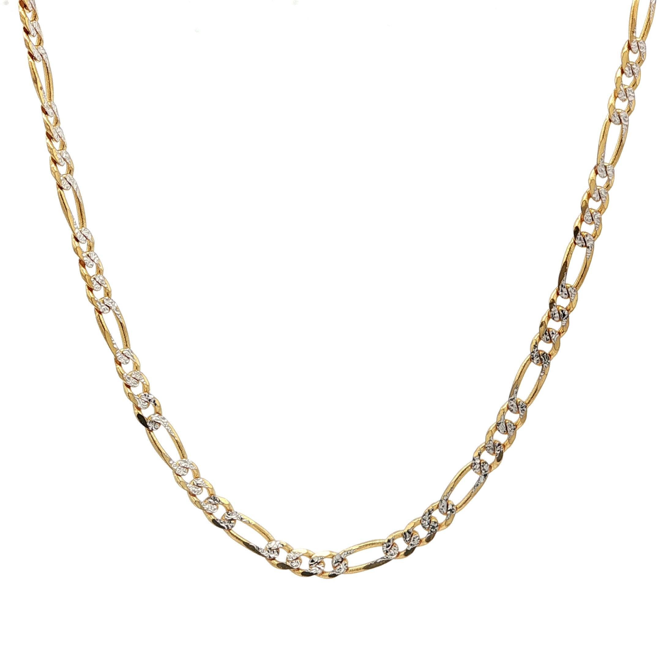 Collier unisexe en or 14k bicolore 2.9mm 16