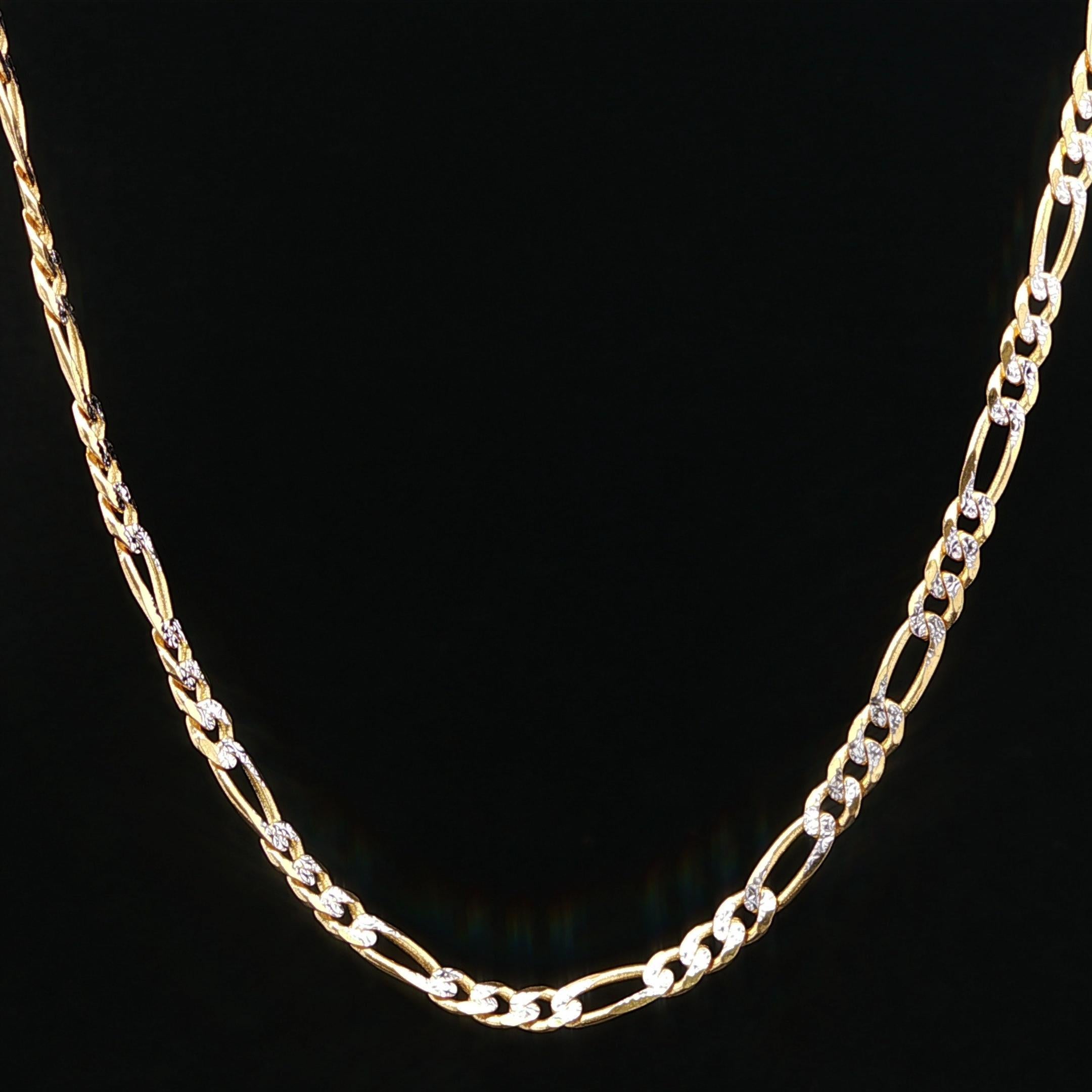 Collier unisexe en or 14k bicolore 2.9mm 16