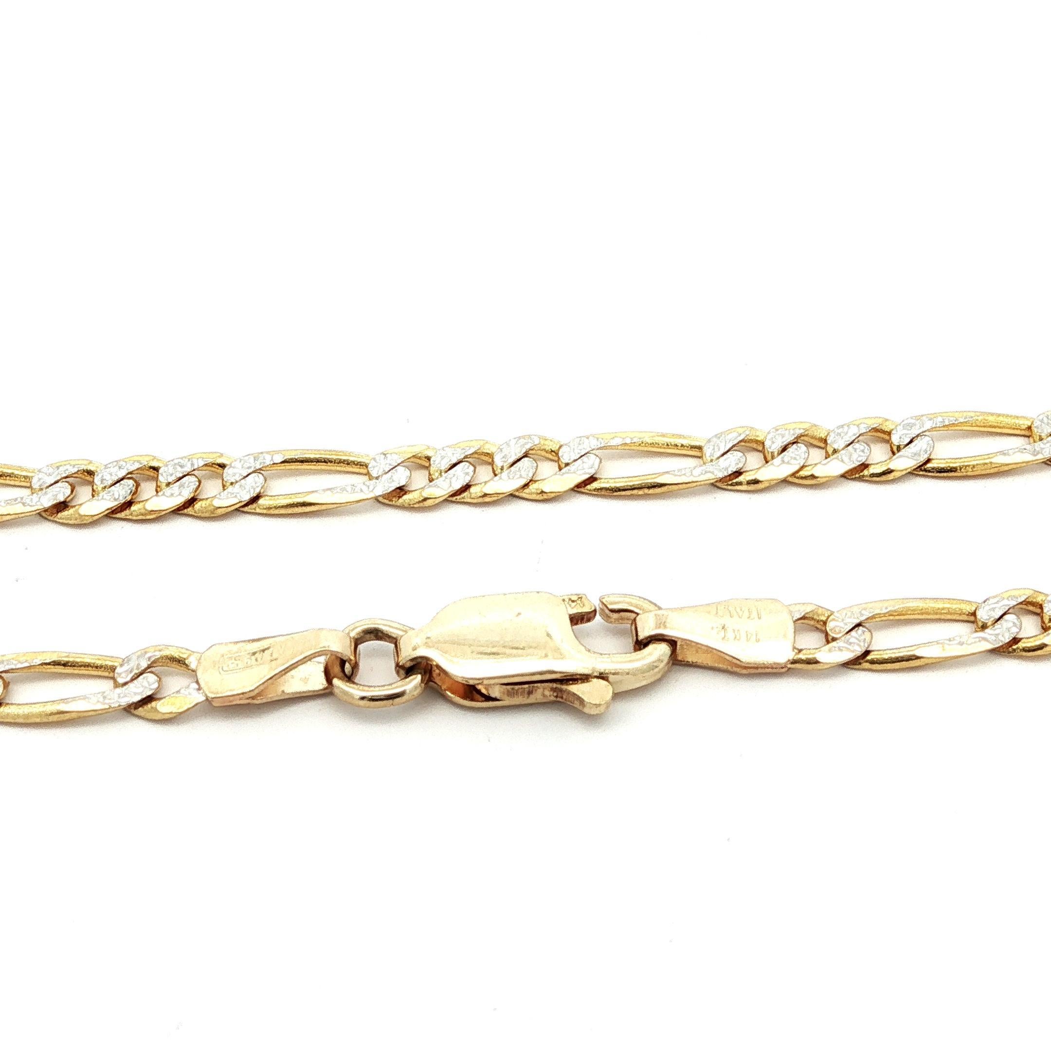 Collier unisexe en or 14k bicolore 2.9mm 16