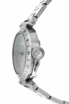 Unisex Midsize Cartier Pasha GMT Steel Date Automatic Watch