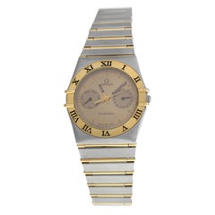 Unisex Omega Constellation 3961070 Steel 18 Karat Gold Full Bar Quartz Watch