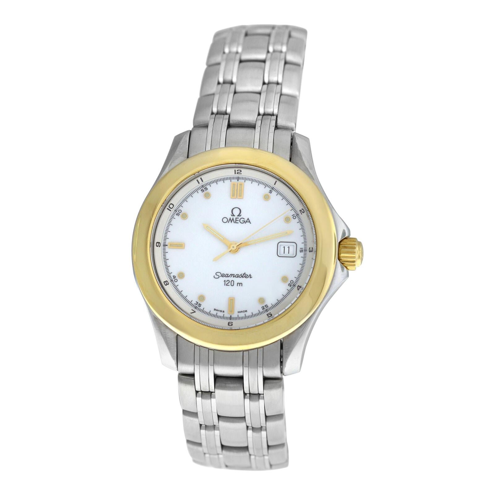 Unisex Omega Seamaster 196.1501 396.1501 120M Gold Steel Quartz Watch
