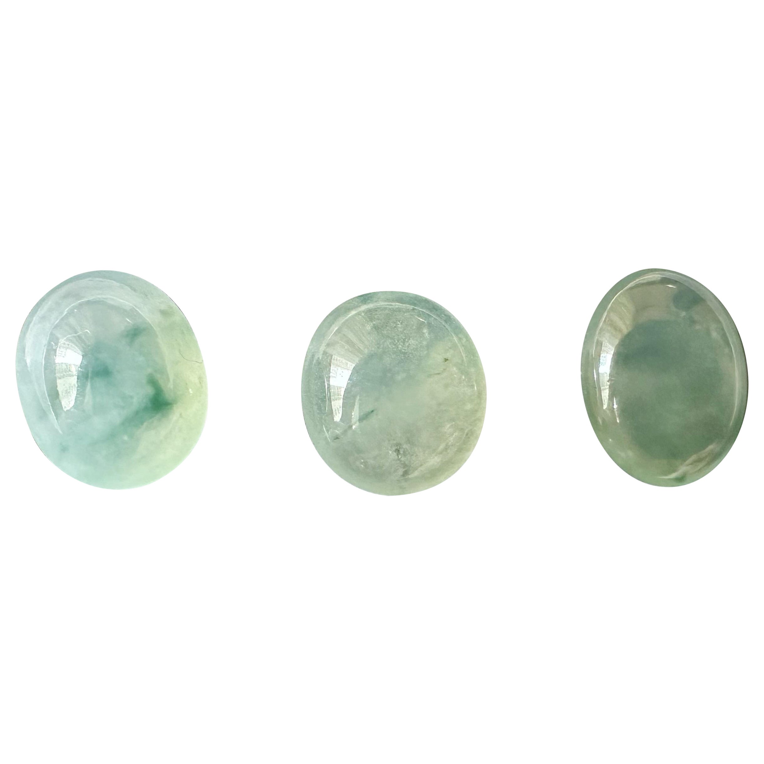 Unisex Oval Cut Jade Loose Gemstone, Designer Unknown, New 2026 For Sale
