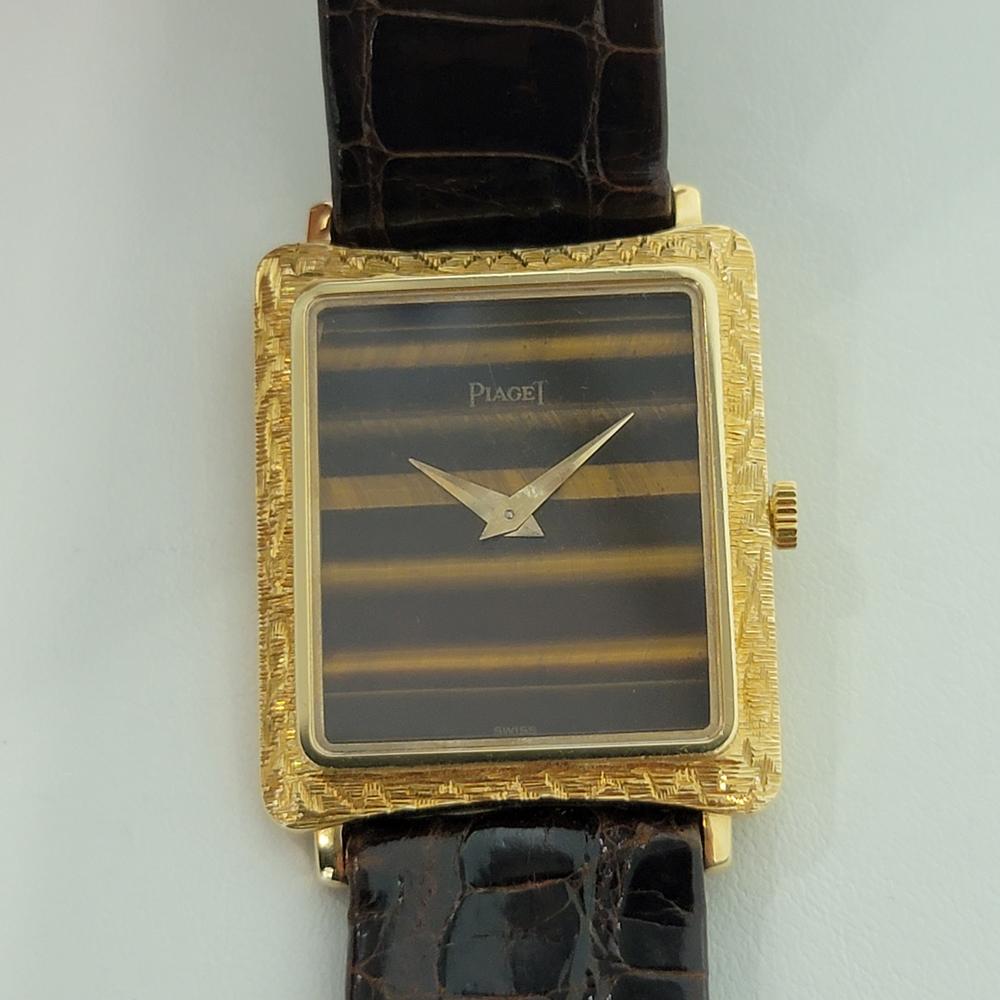 Unisex Piaget Protocole 18k Gold schlanke Kleiduhr 1970er Jahre, Original RA295 im Zustand „Hervorragend“ in Beverly Hills, CA