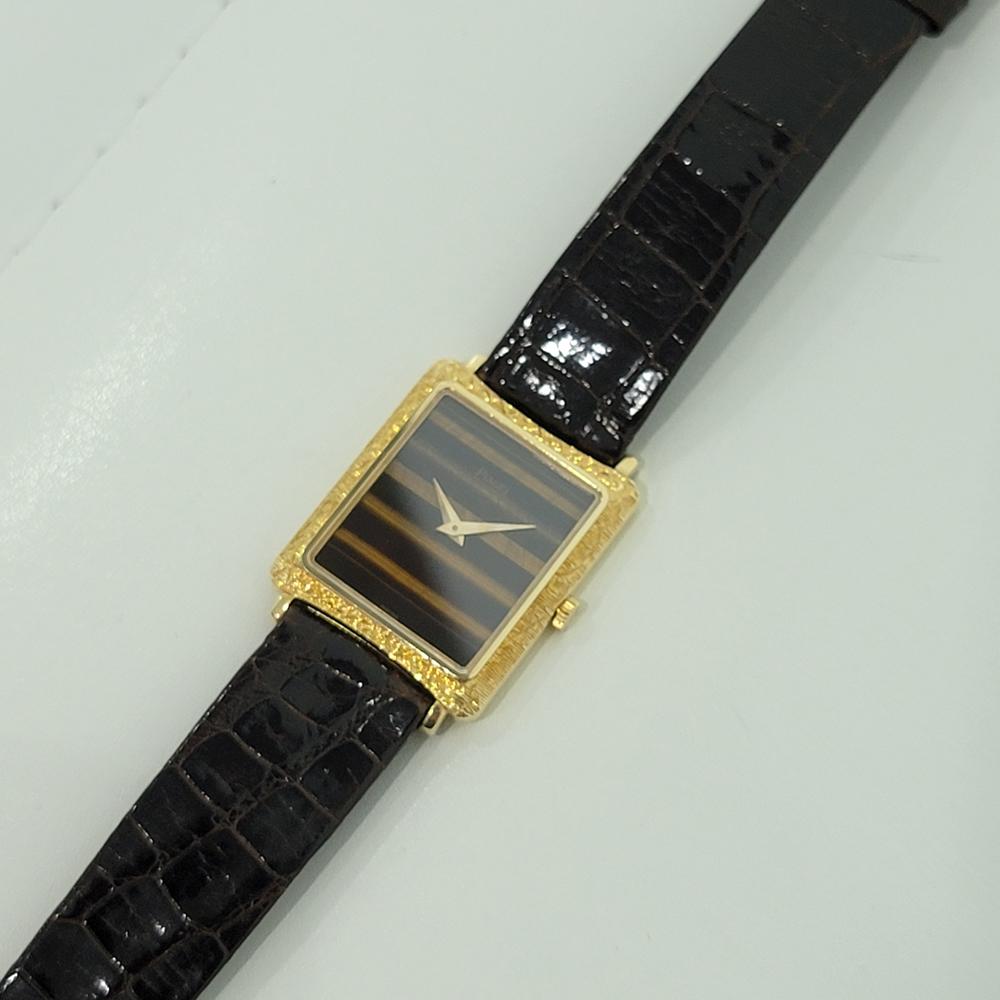 Unisex Piaget Protocole 18k Gold schlanke Kleiduhr 1970er Jahre, Original RA295 3