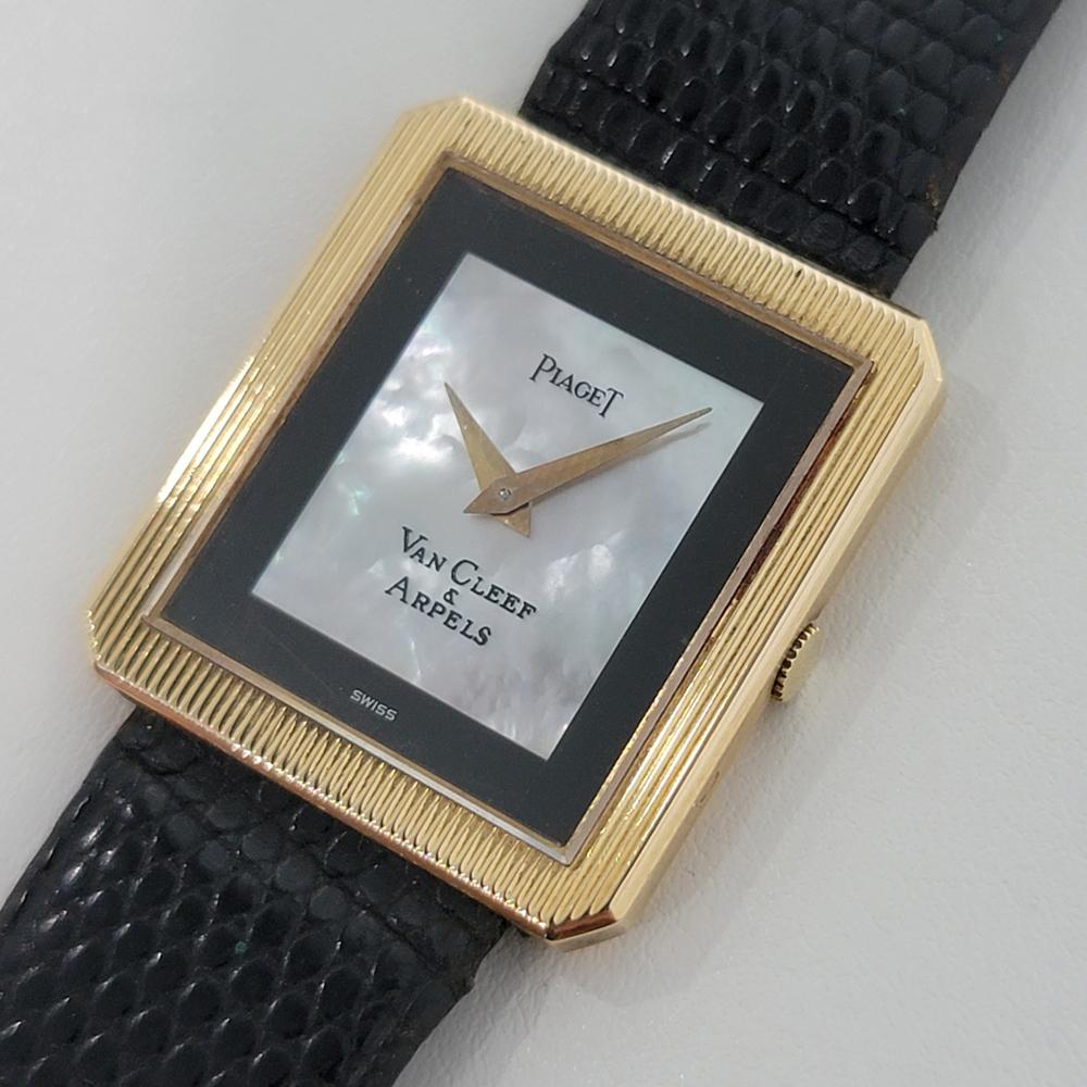 Unisex Piaget Protocole 18k Gold Van Cleef Arpel Dial 1970s Luxury RA301 In Excellent Condition In Beverly Hills, CA