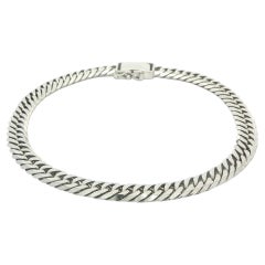 Unisex Platinum 5.4mm Wide 7" Curb Cuban Curb Link Chain Bracelet