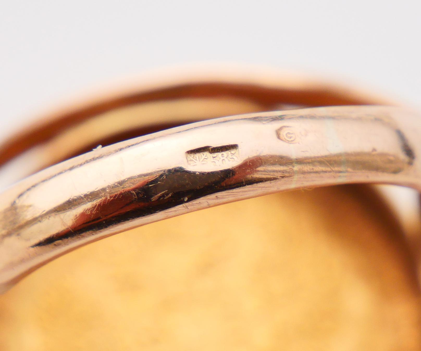 Anello unisex 1898 Moneta russa 5 Rubli 22k & 14k Oro ØUS 6,5 / 10,26 gr in vendita 8