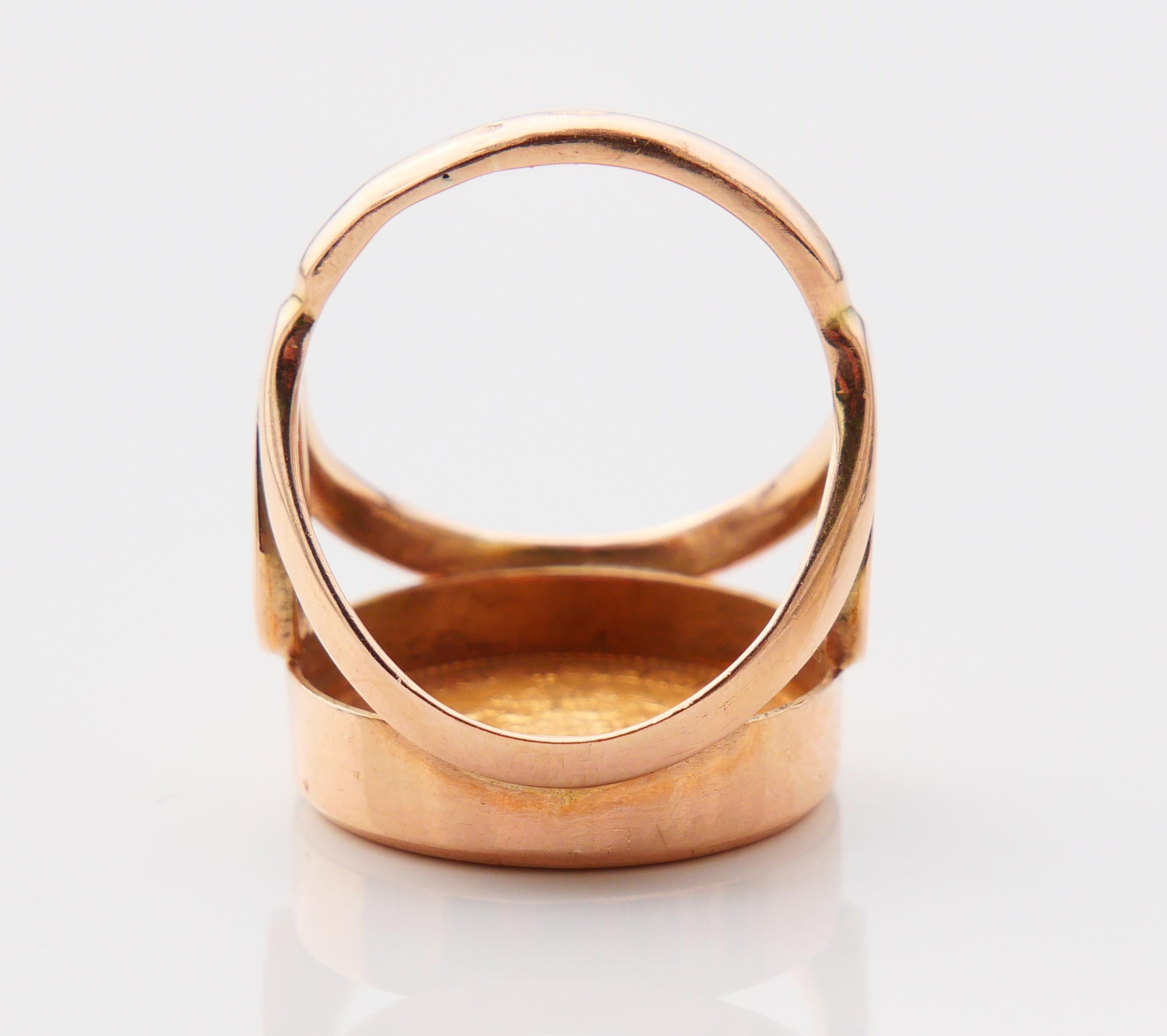 Anello unisex 1898 Moneta russa 5 Rubli 22k & 14k Oro ØUS 6,5 / 10,26 gr in vendita 5