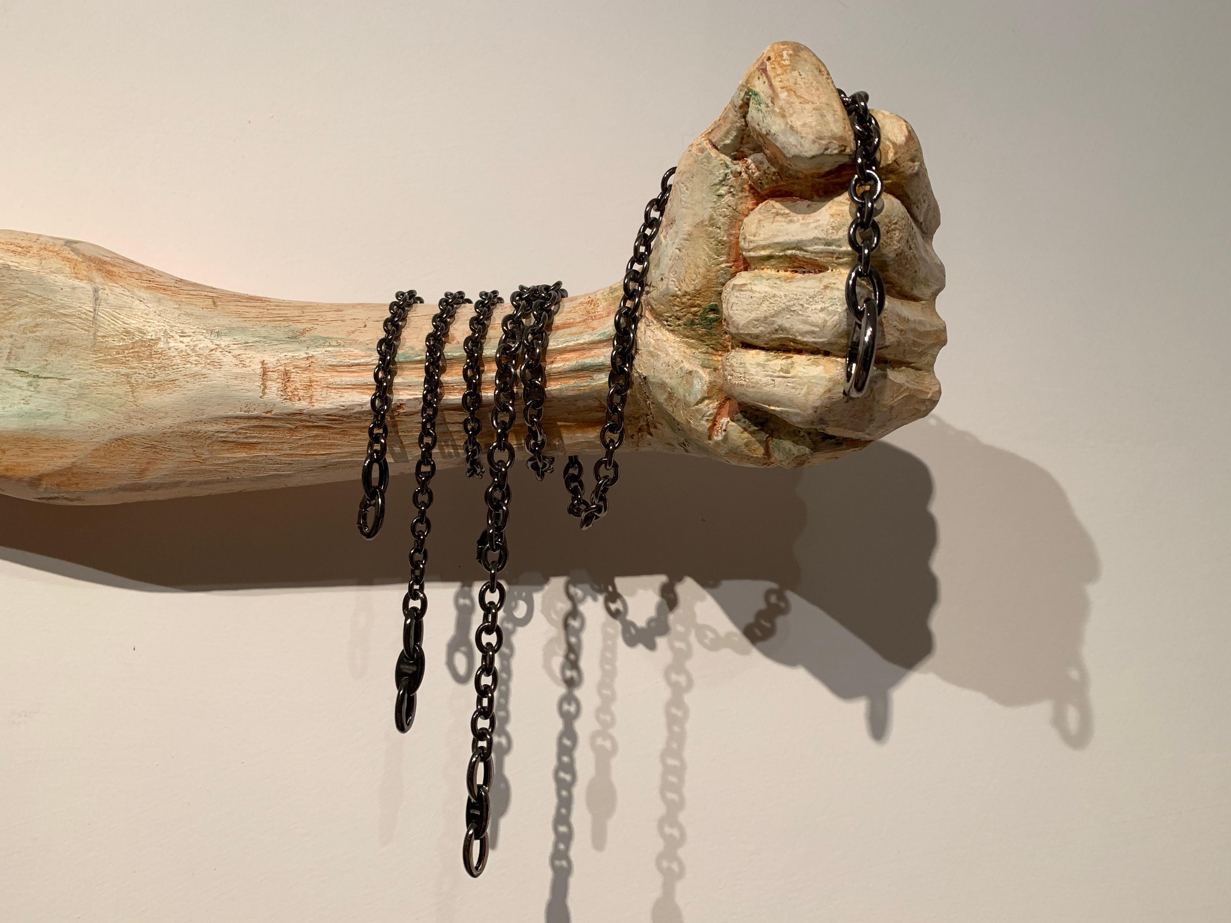 Néo-gothique Bracelet unisexe en argent avec petits ronds en vente