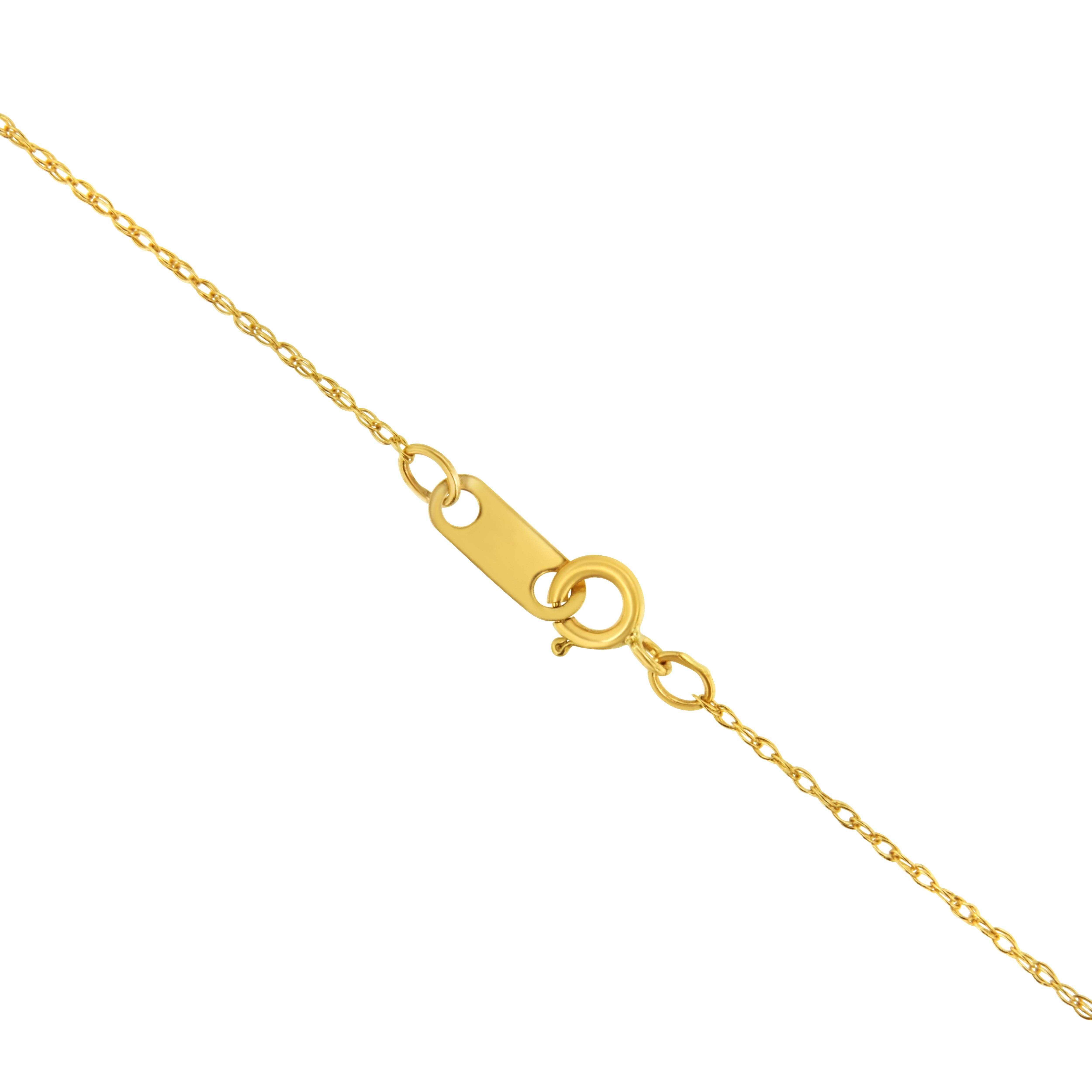 Modern Unisex Solid 10K Yellow Gold 0.5 MM Slim and Dainty Rope Chain Necklace For Sale