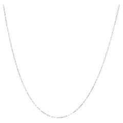Unisex Massiv 14K Weißgold 1,5 mm Papierclip Kette Halskette - 18 Zoll