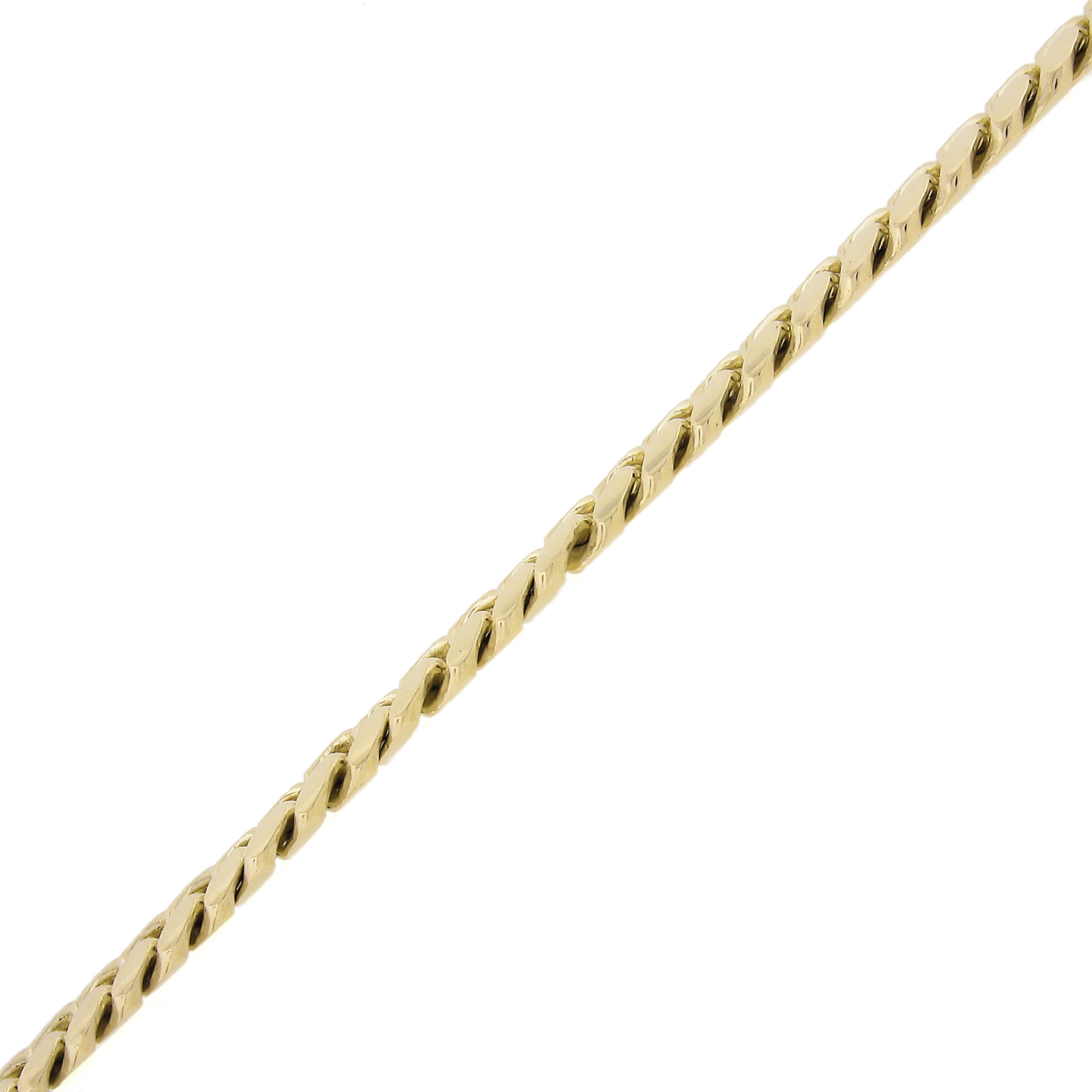 Unisex Solid 14k Yellow Gold 11mm Heavy Long 22
