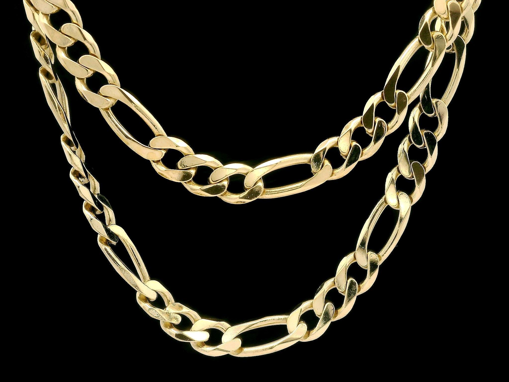 Material: Solid 14k Yellow Gold 
Weight: 31 Grams
Chain Type: 22.5