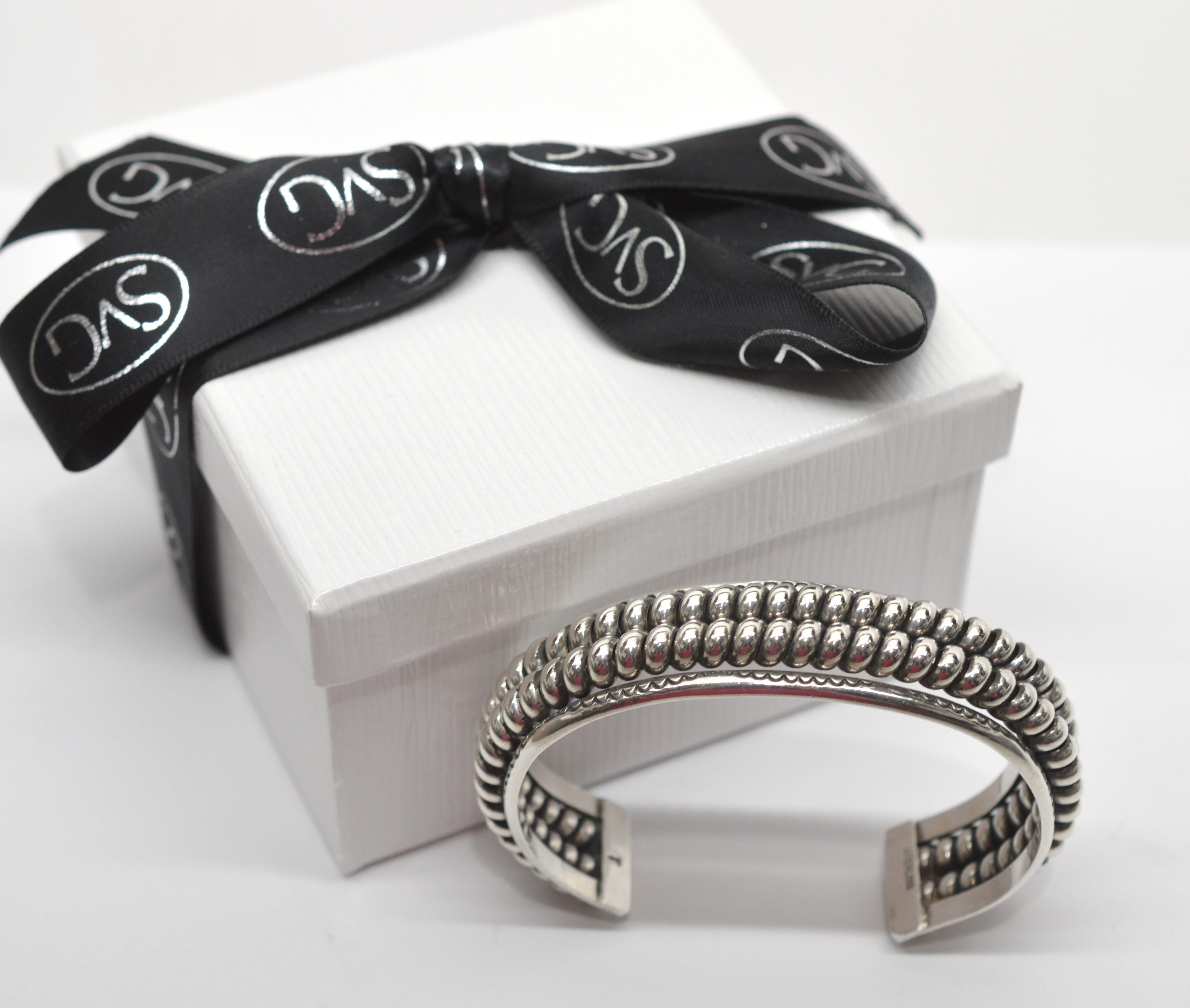 Unisex Sterling Silver Navajo Cuff  Bracelet 2