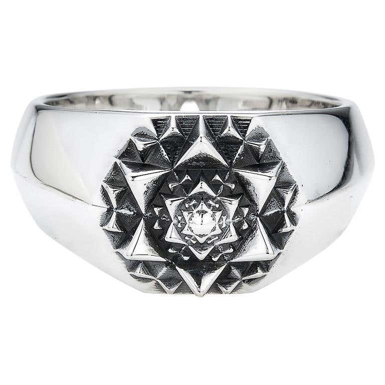 Vintage Sterling Signet Ring Owned and Worn by Hollywood Icon George ...