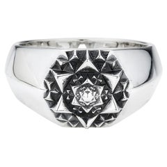 Unisex-Sterlingsilber Siegelring von John Brevard