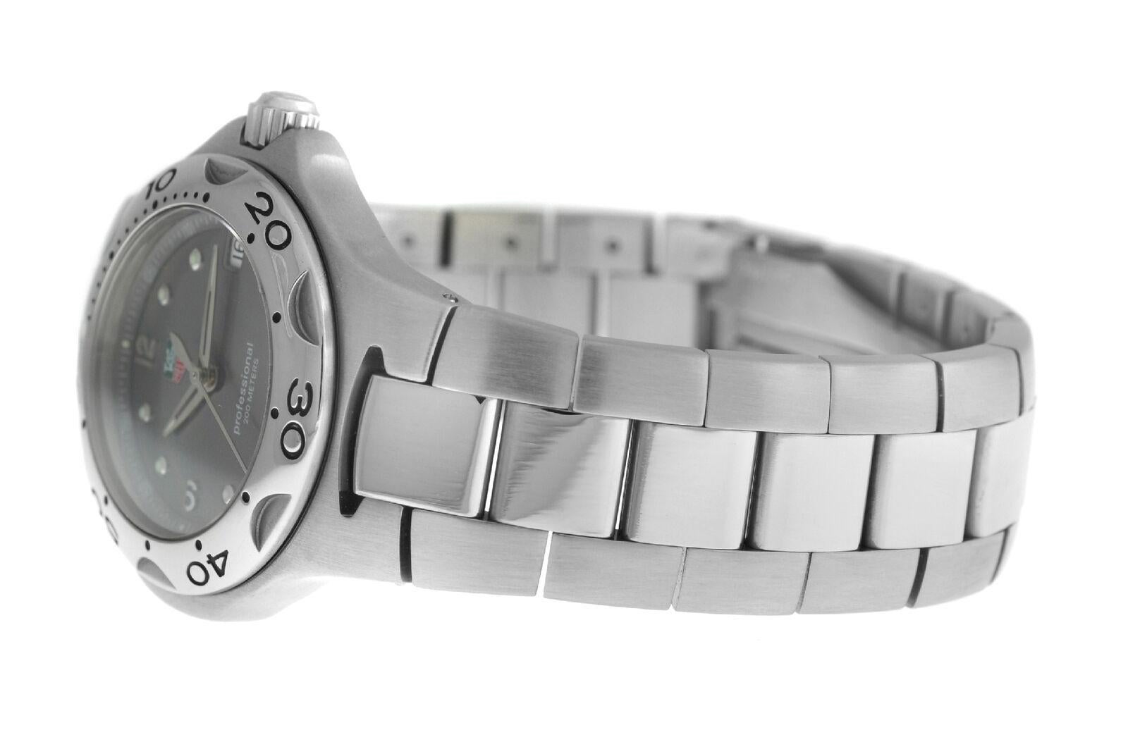 Unisex TAG Heuer Kirium WL1211-0 Stainless Steel Date 200M Quartz Watch For Sale 2