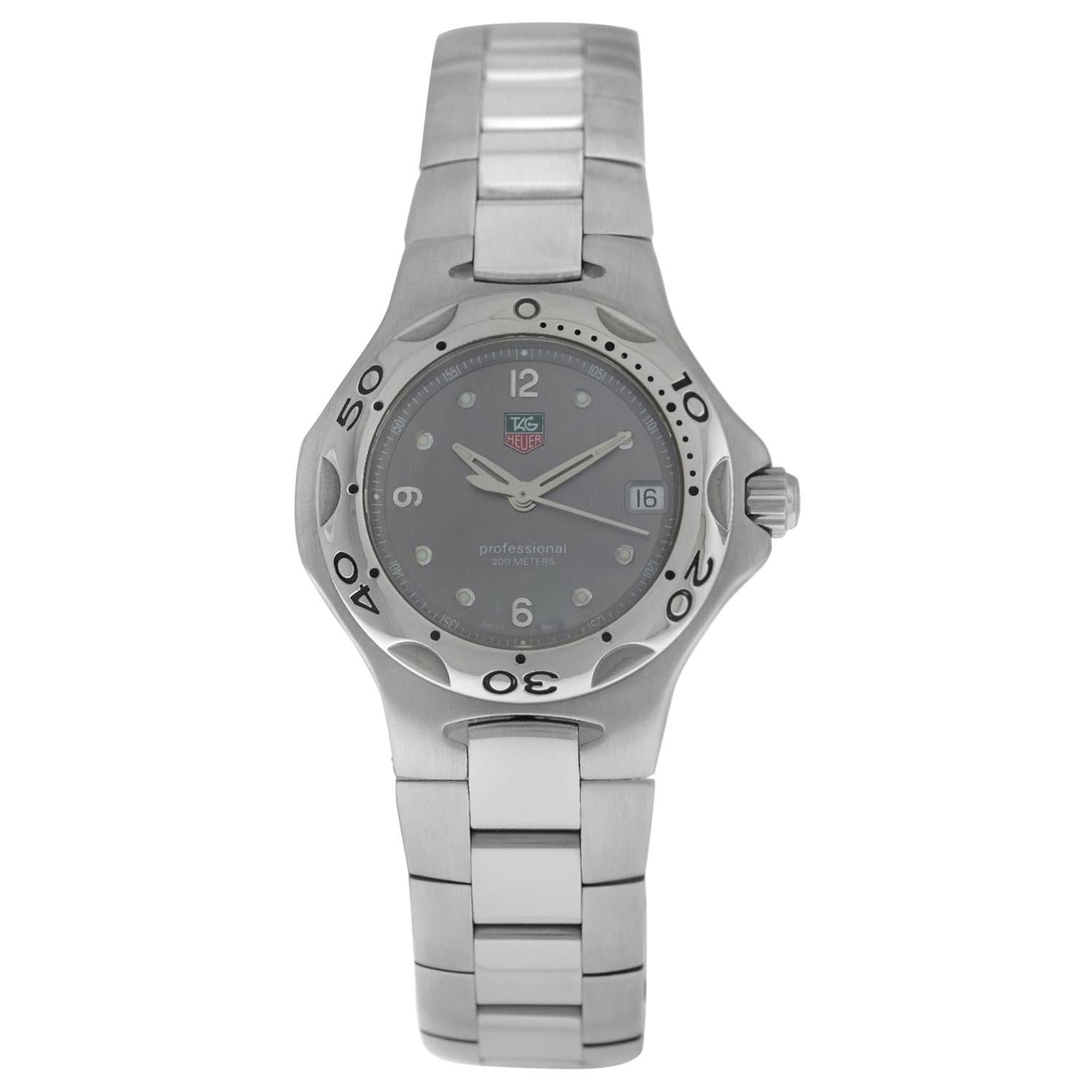 Unisex TAG Heuer Kirium WL1211-0 Stainless Steel Date 200M Quartz Watch For Sale