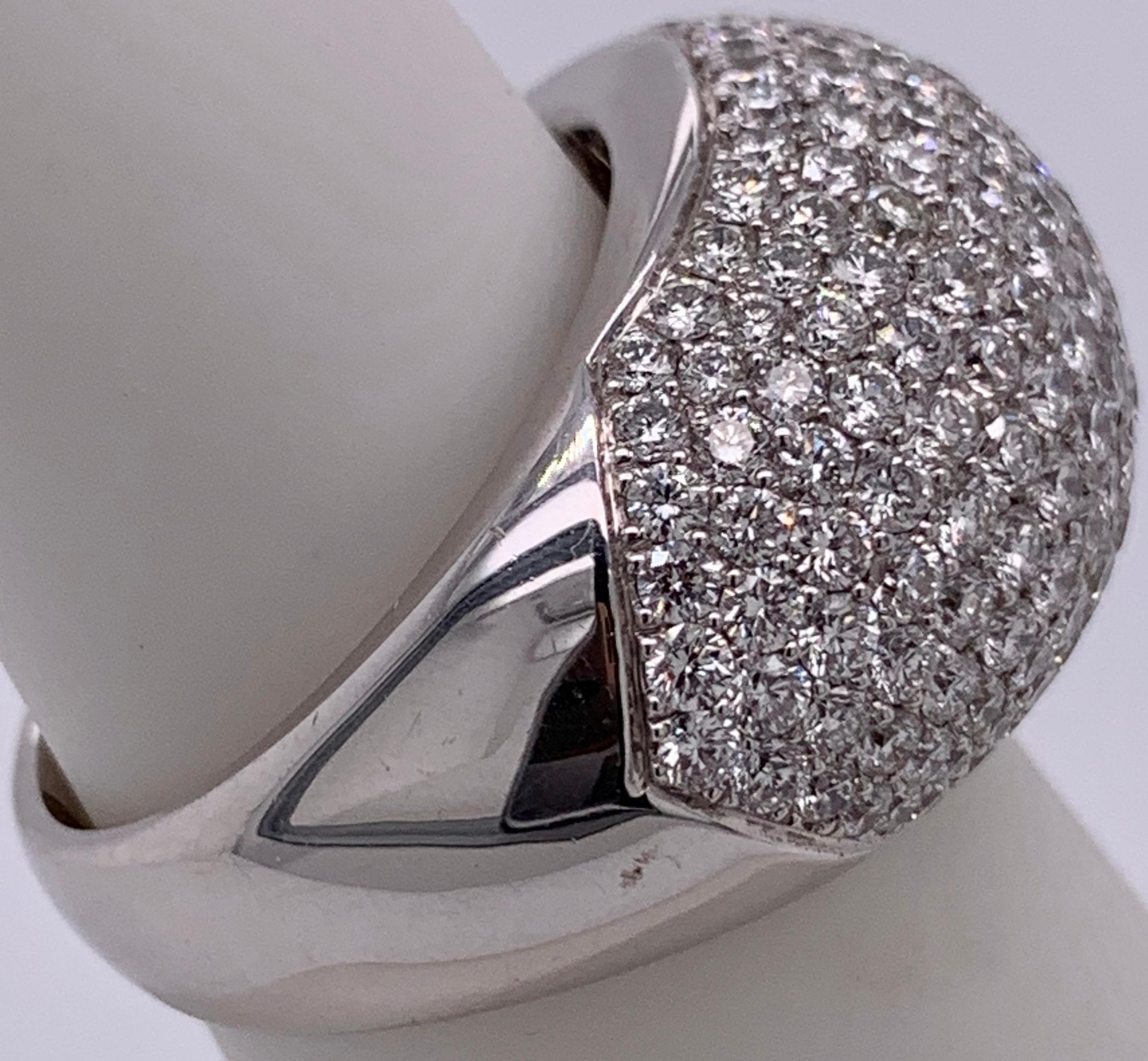 18 Karat 10 Karat Diamant-Cluster-Ring im Unisex-Stil, Weißgold 10,7 Gramm im Angebot 3