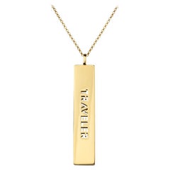Unisex Yellow Gold Plated TRAVELER Necklace by Cristina Ramella