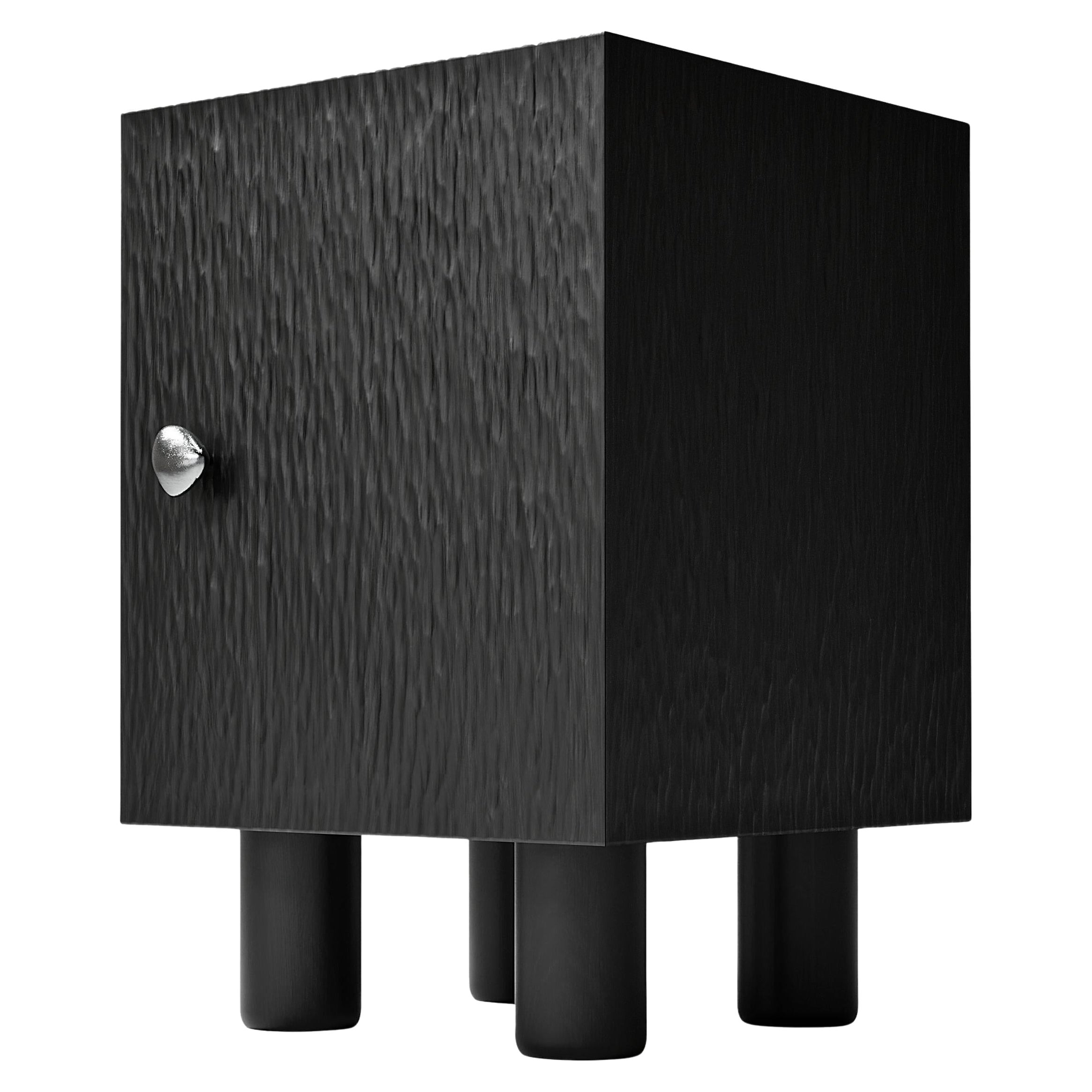 UNISM - Bedside Cabinet - Black Stained Oak