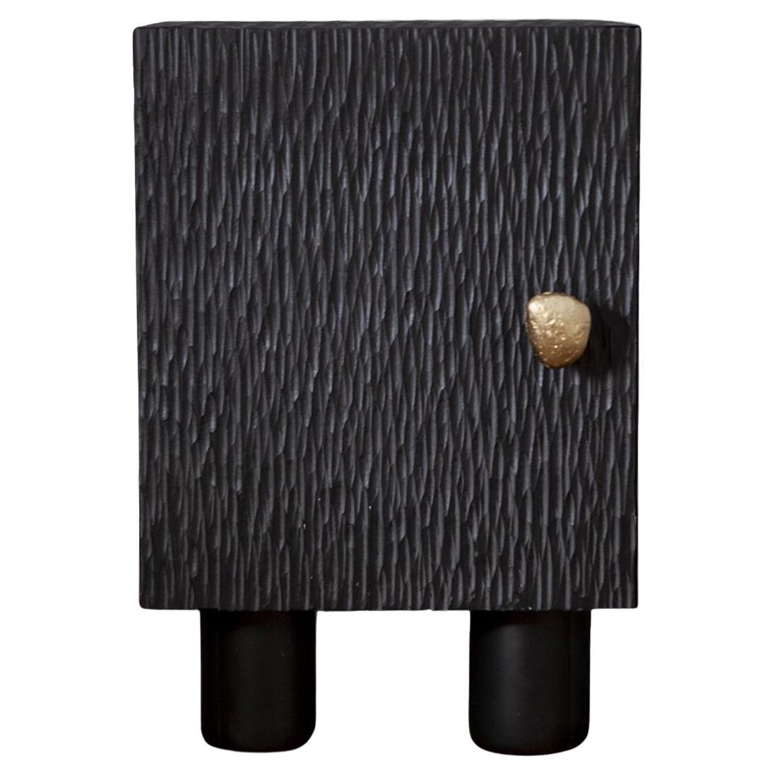 UNISM - Bedside Cabinet - Black Stained Oak en vente