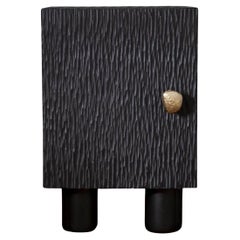 UNISM - Bedside Cabinet - Black Stained Oak