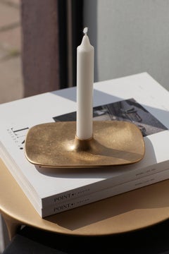 Kerzenhalter - Gebürstetes Messing Sandguss Dekorative Kunst von Unism