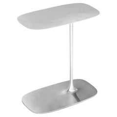 UNISM – niedriger Beistelltisch – gebürstetes Aluminium