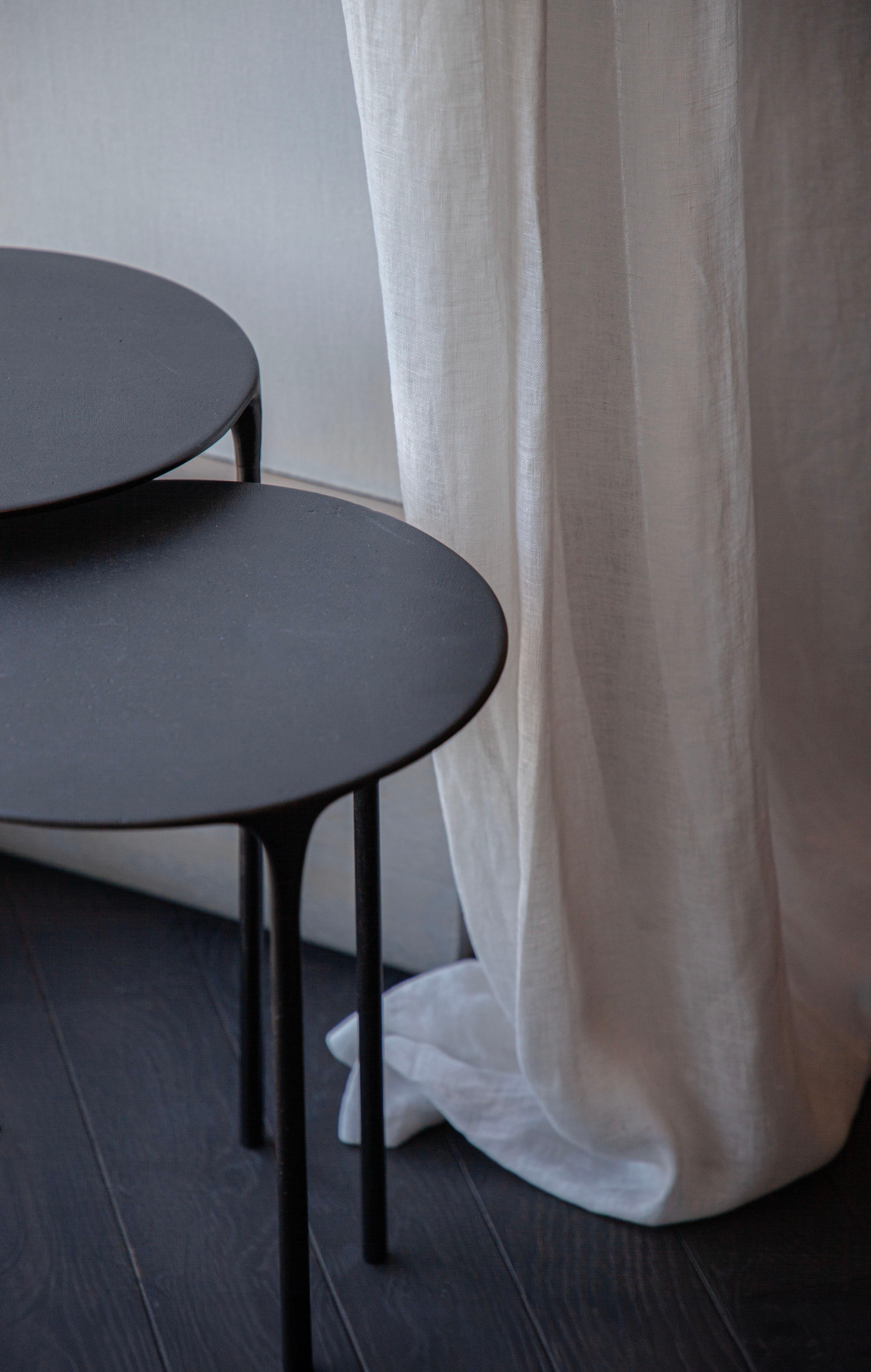 Blackened UNISM - Coffee Table - Coated Aluminium For Sale