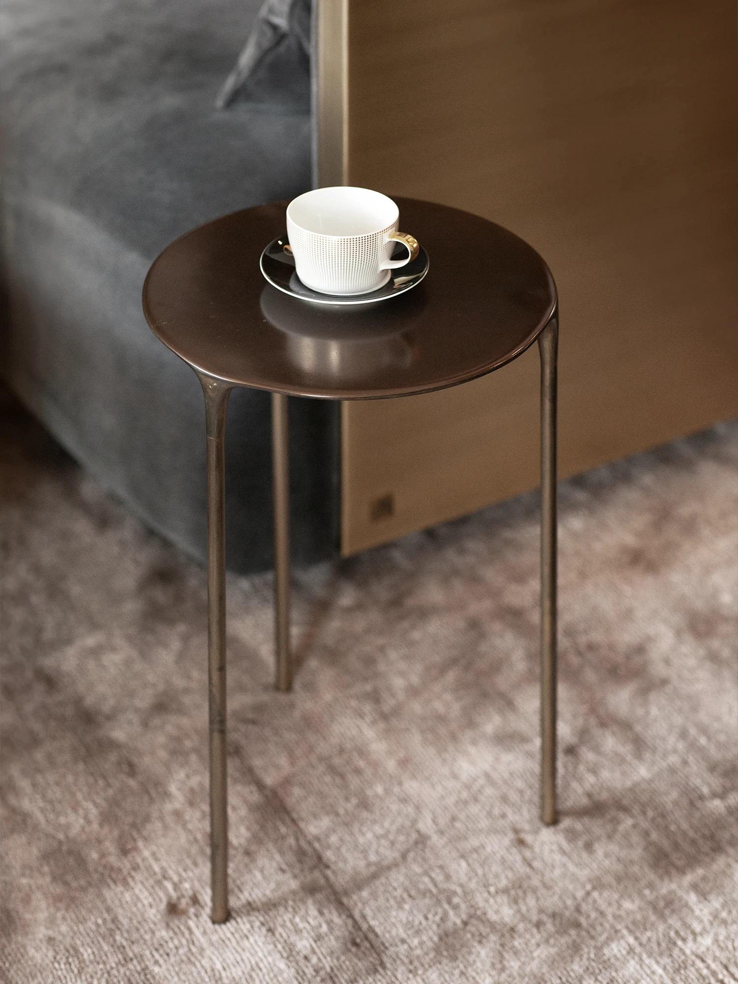 Contemporary UNISM - Coffee Table - Aged Brass For Sale
