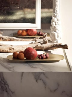 Tray – Large Textured Brass Sandcasted Designer Home Accessory by Unism