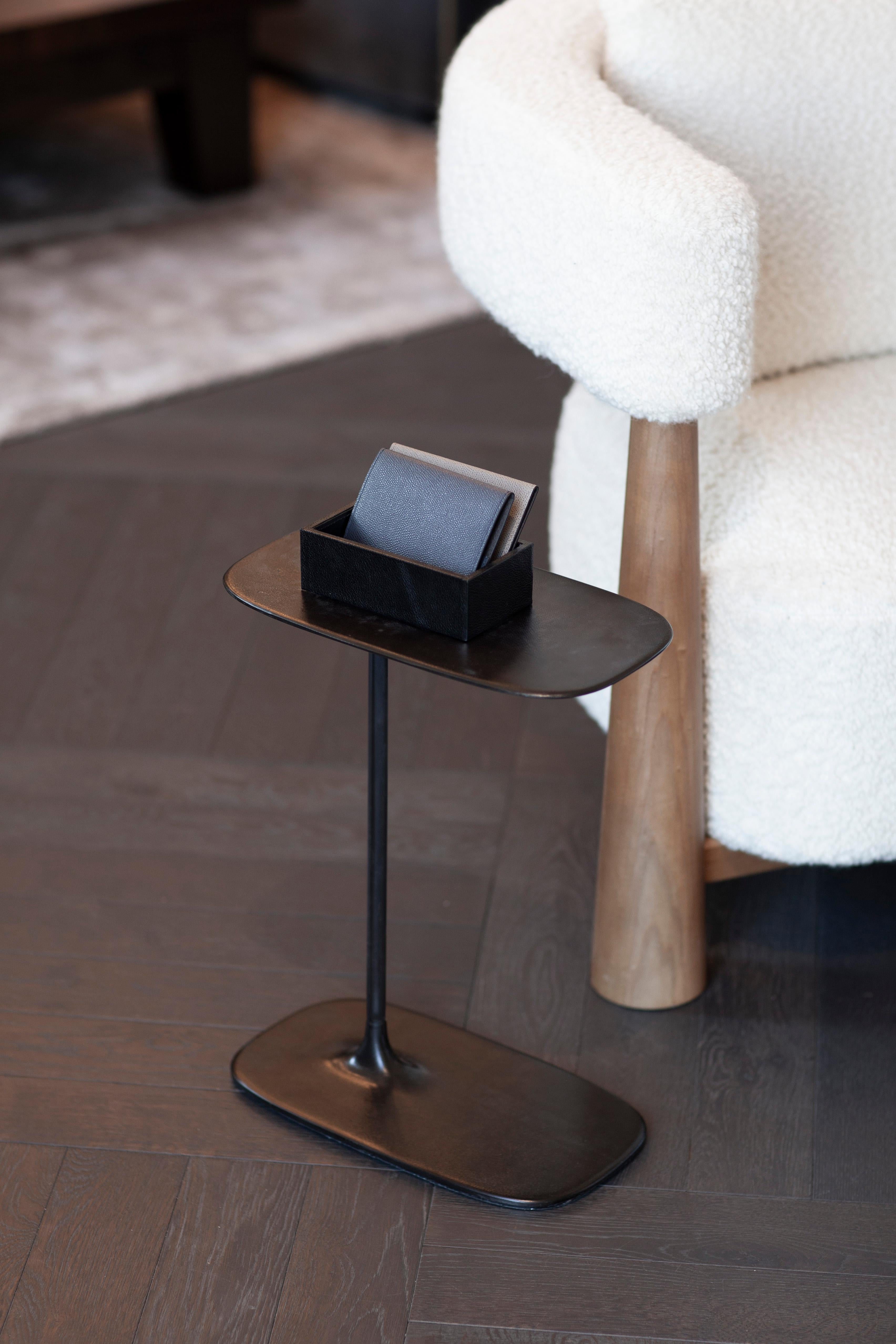 Modern UNISM - Low Side Table - Coated Aluminium For Sale