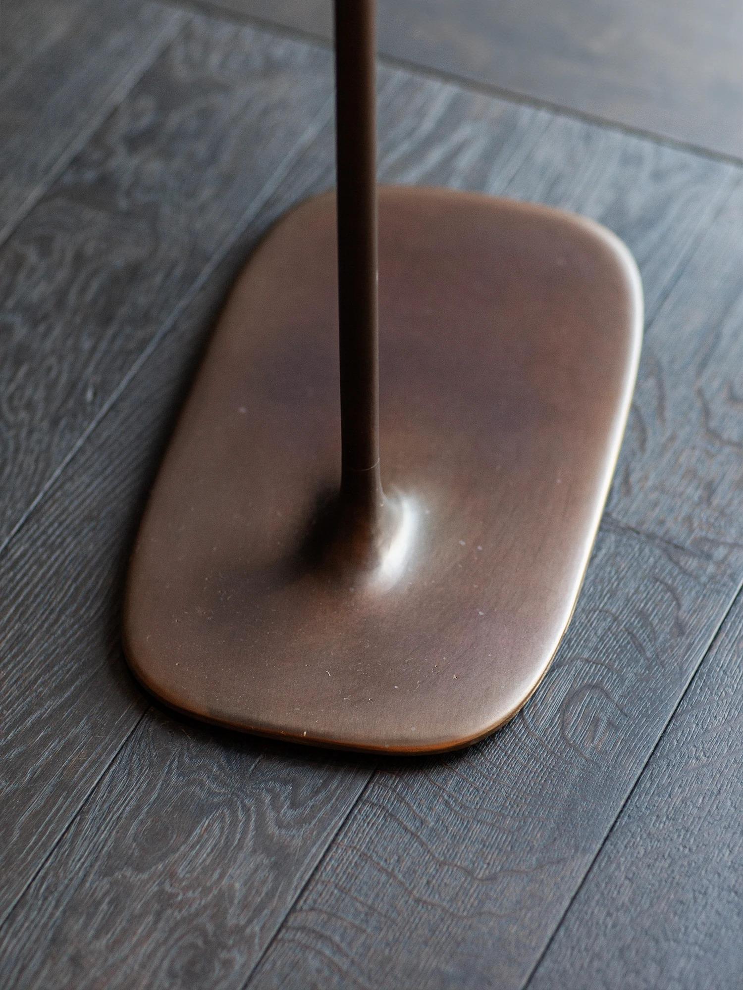 Contemporary UNISM - Low Side Table - brass aged For Sale