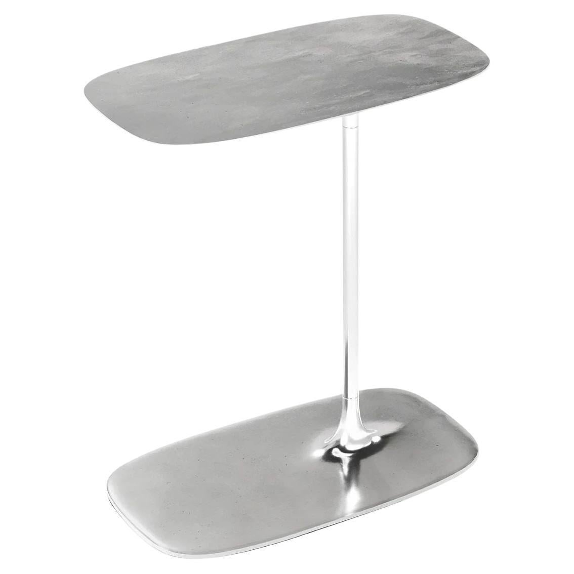 UNISM - Low Side Table - polished Aluminium