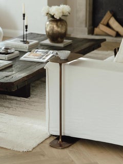 UNISM - tall side table - cast brass - aged