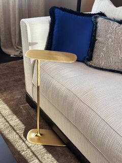 UNISM - tall side table - cast brass - brushed